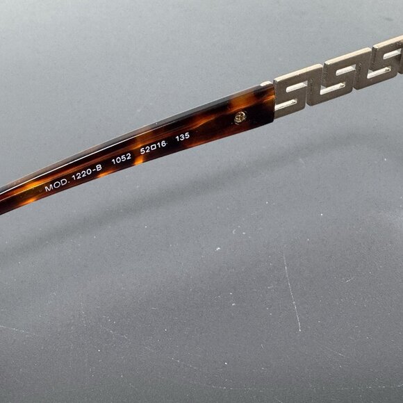 Versace Italy MOD 1220-B 1052 52-16-135 GOLD TORTOISE EYEGLASSES - Picture 9 of 13